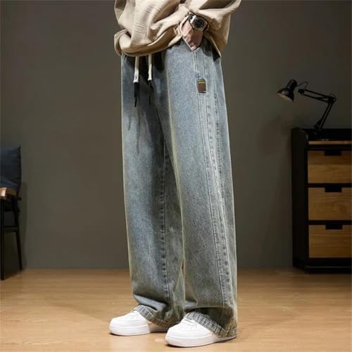 Men Oversized Denim Trousers Loose Trendy Streetwear Baggy Pants Denim Jeans2