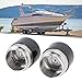 2-Pack Boat Trailer Wheel Bearing Protector with Protective Bra - 1.781 Inch Diameter Stainless Steel Auto Check Bearing Dust Cap