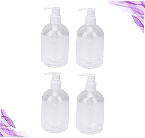 Miniatura 9 de Botellas de champú recargables, 4 unidades, dispensador de jabón de mano, botellas de agua transparentes, botella de champú, botella de bomba de