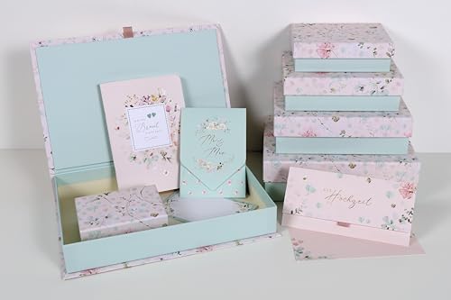 Rössler SOHO Fotoalbum zum Einkleben | Fotobuch weiße Seiten | Fotoalbum zum selbstgestalten | Hochzeit | Photo Album | 230x220mm | 1 Stück | Farbe: Rosa | Floral