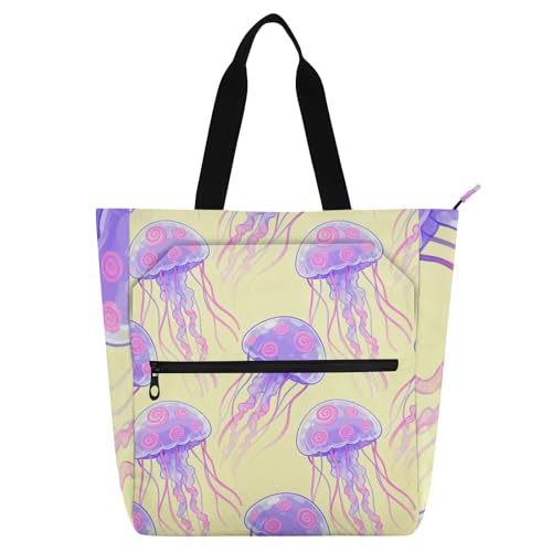 Bolsas de mano con cremallera para la universidad y compras con diseño de medusa