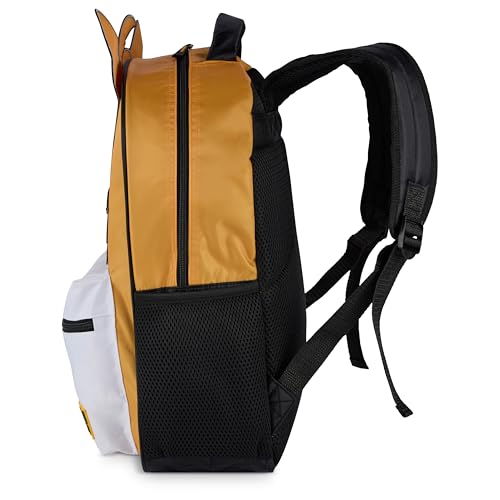 Image of AI ACCESSORY INNOVATIONS Sonic The Hedgehog Backpack for Boys & Girls, Tails Big Face 16 Inch Schoolbag with Tails Rubber Molded Dangle, Yellow