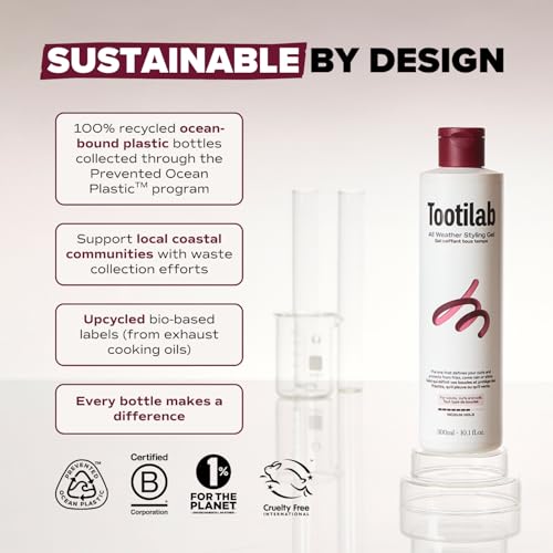 Tootilab All Weather Styling Gel for Curly, Wavy & Coily Hair — Weather-Proof Frizz Control with Fresh Fragrance — Lightweight Curl Defining Gel 200ml — Ocean-Bound Recycled Packaging - Image 5