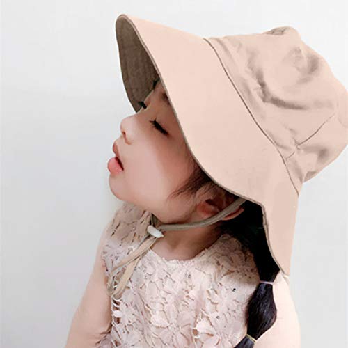 KESYOO Chapéu infantil chapéu de pesca de caranguejo com cordão de vento chapéu de sol verão respirá