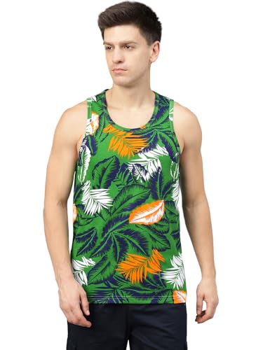 Image of Veirdo Pure Cotton Scoop Neck Regular Fit Printed Sleeveless Vest for Men & Boys (Available in Various Patterns)