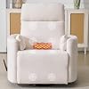 Oversized Swivel Recliner Chair with Massage and Heat, Rocking Chair Nursery with Adjustable Headrest, Rocking Chair Nursery Glider Chairs with 2 Pillows, Glider Rocker Recliner, White