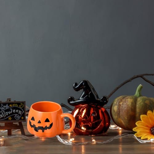 Halloween Pumpkin Mug - Cute Ceramic Cup for Coffee, Espresso - Themed Drinking Cup for Women, Men - Durable Safe Ceramics - Image 6