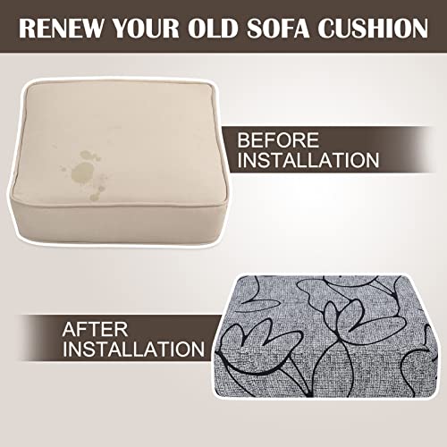 Searchi Printed Sofa Couch Cushion Covers Replacement Couch Seat Covers Stretch Patterned Sofa Seat Slipcovers Washable Furniture Protectors Sofa Slipcover Soft With Elastic Bottom(Medium-2 Seat) #TOP6