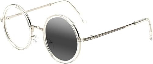 Miniatura 1 de SightPerk Lentes de lectura multifocales retro con marco redondo progresivo para mujer, fotocromático de transición UV400, lentes de sol