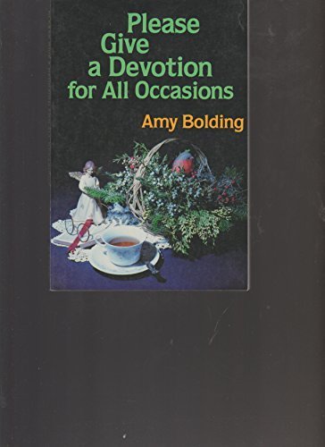Please Give a Devotion-For All Occasions by Bol... B00YDJ4C3A Book Cover