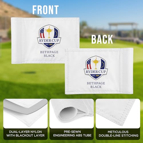 COGOLFING The Ryder 2025 Golf Flag Mini, 8x6 Inch, Double-Sided Silk-Screened, Fade-Resistant 420D Nylon, Ideal for Backyard Practice Putting Green, 1-Pack - Thumbnail 4