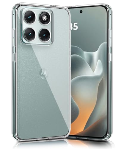 Image of WOW IMAGINE Transparent Back Cover Case for Motorola Moto Edge 70 Fusion 5G | Raised Bumps for Full Device & Camera Protection Shockproof TPU Silicone Back Case Mobile Cover - Transparent