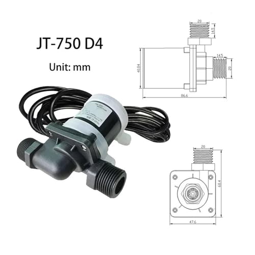Pompe à eau silencieuse 12V DC à filetage 4 points et étanchéité IP68