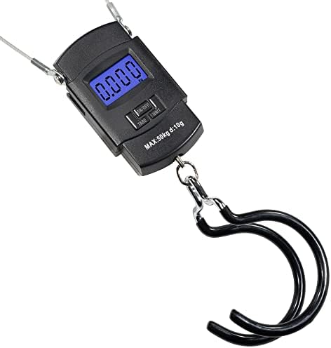 CyclingDeal Backlit LCD Display Digital Bike Scale - Electronic Balance with Double Hanging Hook Measures in kg, lbs, jin, oz - More Stable & Accurate - Max. Load Capacity 110 lbs