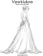 Vestidos libro para colorear para adultos 1