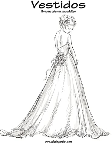 Vestidos libro para colorear para adultos 1