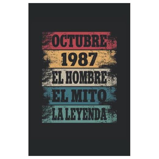 Octubre 1987 - El Hombre - El Mito - La Leyenda: Regalos Originales para Hombre Papá Abuelo Hermano - Diario, Cuaderno De Notas, Apuntes O Agenda