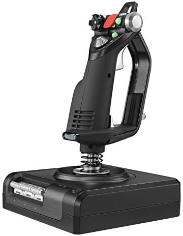 Logitech G Saitek X52 Pro Flight Control System, Controller and Joystick Simulator, LCD Display, Illuminated Buttons, 2xUSB, PC - Black/Silver