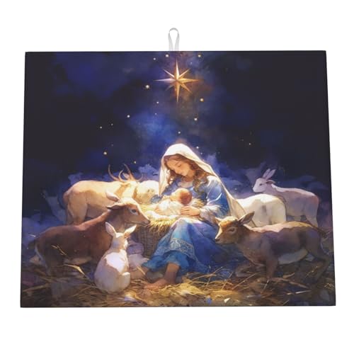 Tappetino Scolatutto Star Animal Blue Robe Tappetini Bancone Cucina Asciugatura Rapida Tappetino Scolastoviglie Per Ripiano Per Cucchiai Piani Lavastoviglie 46X61Cm