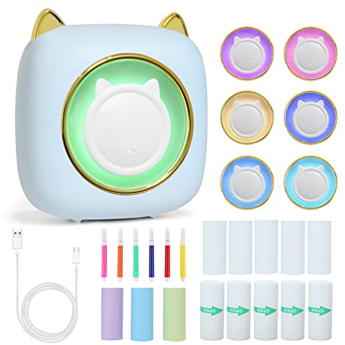 ZAKVOP Mini Imprimante Portable de Poche, Thermique, Bluetooth et WiFi, Sans Encre, Baisuki