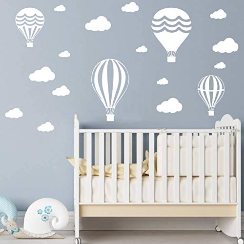 Vinilo Decorativo Nube y Globo Blanco 40x90 cm miniatura 1