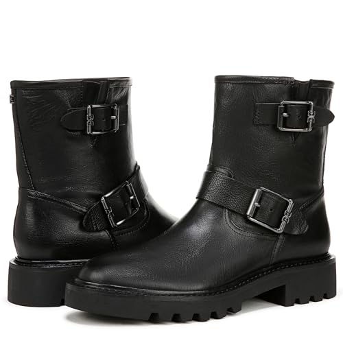 Sam Edelman Women's Kinsley Motorcycle Boot, Black Leather, 9.5 by Sam Edelman - Image 6