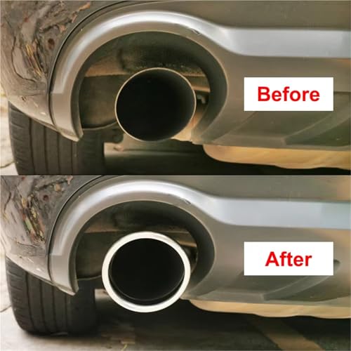 Embout d'échappement résistant en acier inoxydable argent 95 mm - 5