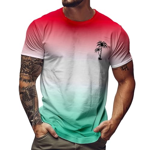 T-shirts for men, oversize T-shirt, men's palm trees, angels t-shirt, crew neck, print shirts, men's short sleeve sports shirt, loose summer tops, short sleeve basic tops, colour gradient, sports