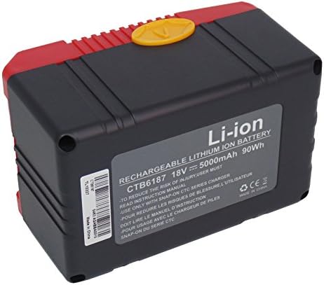 18 V 5000 mAh Replacement Snap On Battery CTB6187 CTB6185 CTB4187 CTB4185 for CT6850 CT6855 CT6850DB CDR6850DB CTA6855 CDR6850 CDR6855 CDRU6855 CTRS6855 CTRS6850 CTRS6850DB