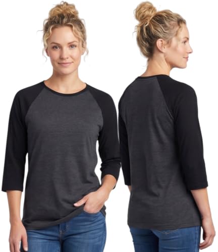 Image of ToBeInStyle Women's Classic Two Color Cotton Baseball T-Shirts