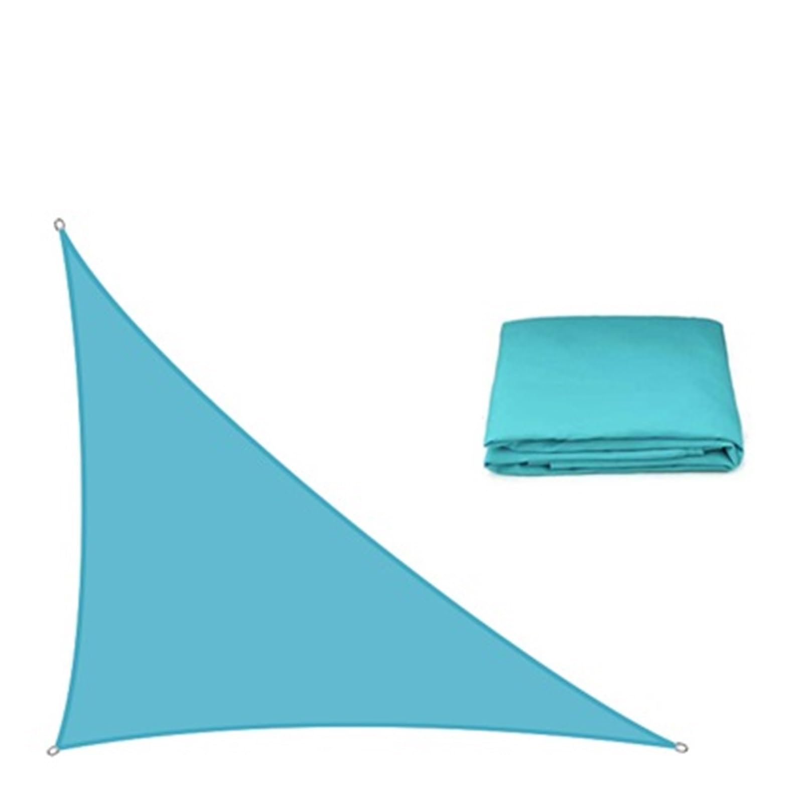 Voile d'ombrage triangulaire imperméable 5x5x7.1m bleu ciel pour jardin