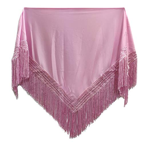 MUNDDY® - Manton Flamenco sevillana Liso Para niña. Mantones Flamenco