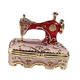 【Fonction】: Conçu pour s'ouvrir et révéler un petit compartiment, cette belle boîte à mobilier de machine à coudre en émail est bonne pour stocker vos minuscules trésors