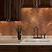 Aspect Peel and Stick Backsplash 3inx6in Brushed Copper Short Grain Metal Tile for Kitchen and Bathrooms