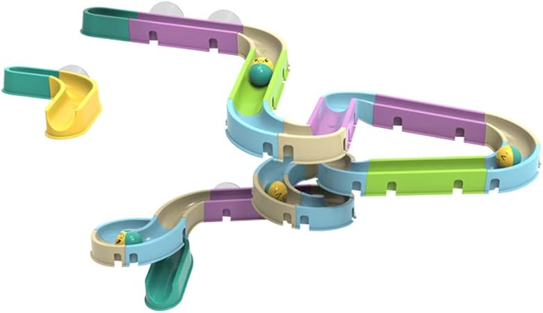 JAWSEU Baby & Toddler Toys,Bath Toys JAWSEU Baby Bath Toys, Bath Track Game Shower Toys DIY Track Toddler Bath Toy, Water Tracks Watermill with Marble Run, Water Bathing Bath Toys for 3+ Years Old Boys Girls