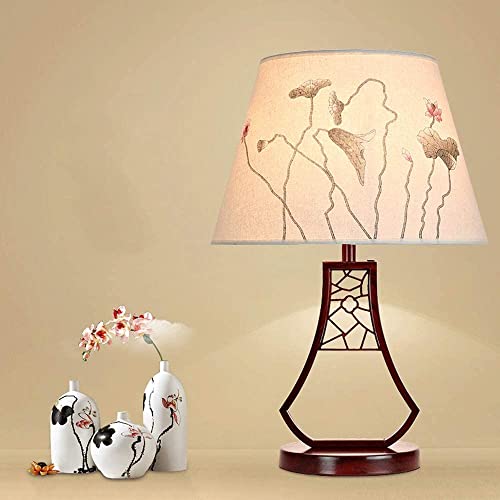 Lampe de table de chevet E27 style chinois moderne rétro pour salon