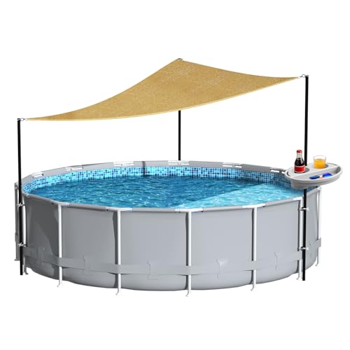 Calanofin Above Ground Pool Shade Canopy 10x10x10 ft