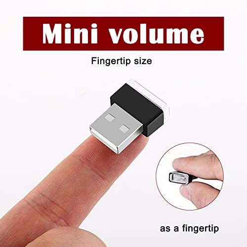Sodcay 4 Pcs Usb Led Atmosphere Lights, Mini Usb Light Interior Ambient Lighting Kit, Auto Interior Led Lights Decoration Universal (Red) #TOP5