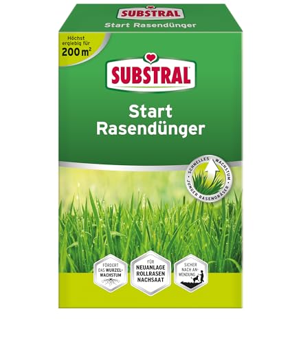 Substral Start Rasendünger für Neuanlagen & Regeneration, 4kg - Phosphatreicher Dünger für dichtere Grasnarben