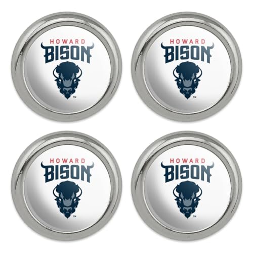 Graphics & More Howard University Bison Primary Logo Metal Craft Sewing Novelty Buttons - Set of 4