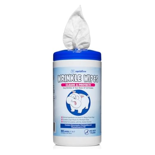 Squishface Wrinkle Wipes – 6”x8” Large Dog Wipes - Deodorizing, Tear Stain Remover – Great for English Bulldog, Pugs, Frenchie, Bulldogs, French Bulldogs & Any Breed! 6x8