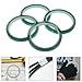 Luxshiny 4pcs Green High Temperature Pet Tape Rolls 8mm×33m Heat Resistant Insulation Masking Tape for Powder Coating, Plating, and Industrial Painting Projects