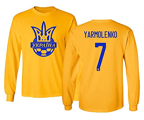 Flaura Ukraine Yarmolenko Soccer Jersey Long Sleeve T-Shirt