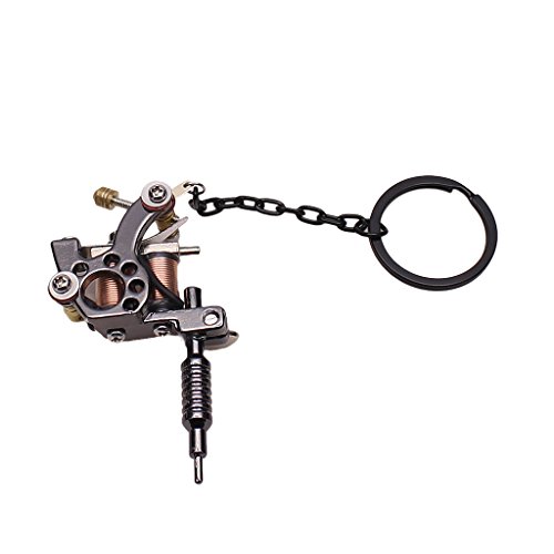 Preisvergleich Produktbild Baoblaze Schlüsselanhänger Schlüsselring (Mini Tattoo Maschine) - Schwarz 06