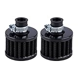 2Pcs Air Filter Valve Cover Breather, 12mm/ 0.47' Crankcase Breather Filter, Turbo Vent Air Intake Filter Cleaner for Car and Motorcycle