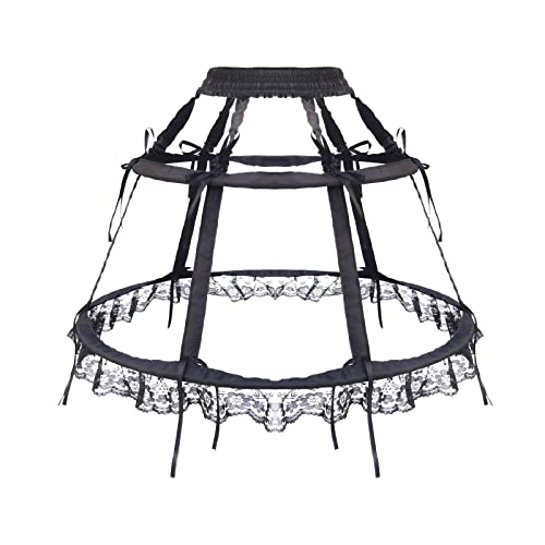 Image of Women Crinoline Petticoat Hoops Skirt Short Half Slip Underskirt for Girls Wedding Bridal Underskirt Slip