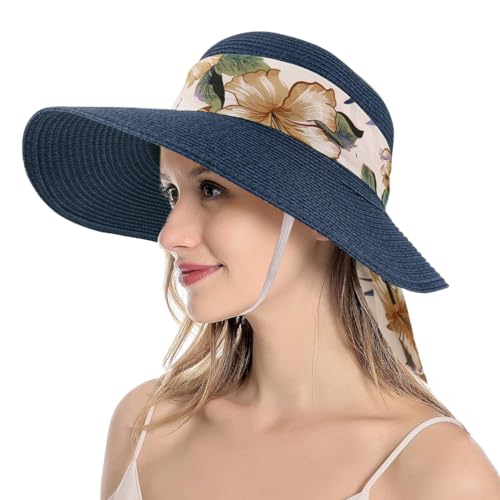 PALAY® Straw Hat Sun Hats for Women, Wide Brim Beach Hat for Wome...