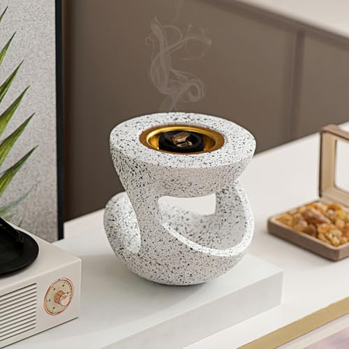 Handcrafted Resin Bakhoor Burner مبخرة White