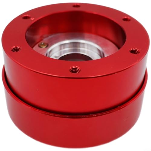 Image of CWOQOCW Aluminum Quick Release Hub for MOZA R5 R9 R16 R21 and SIMAGIC Bases, Steering Wheel Adapter for Sim Racing Rig Red(Red)