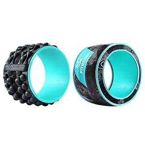 FitBeast Back Roller with Official Cloth Cover, 11.8″ Height 7.8″ Width Back Wheel Cloth, Back Roller Wheel for Back Pain Relief, 2 Pack Bundle